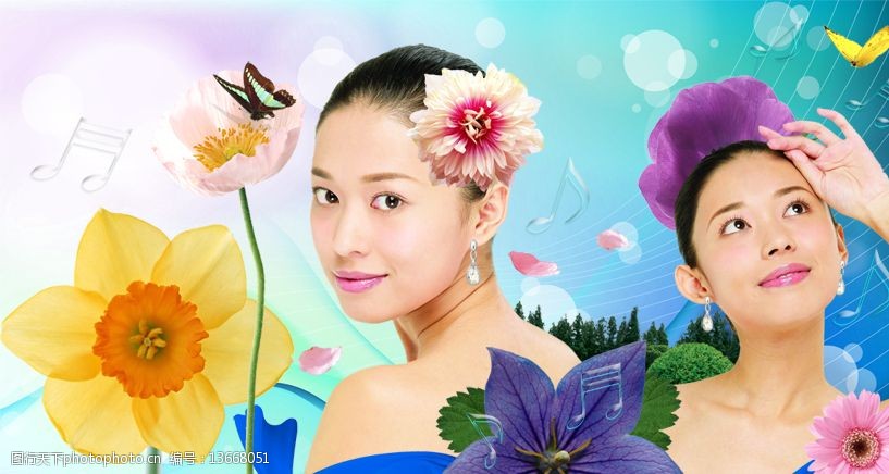 娇艳欲滴的女人花图片