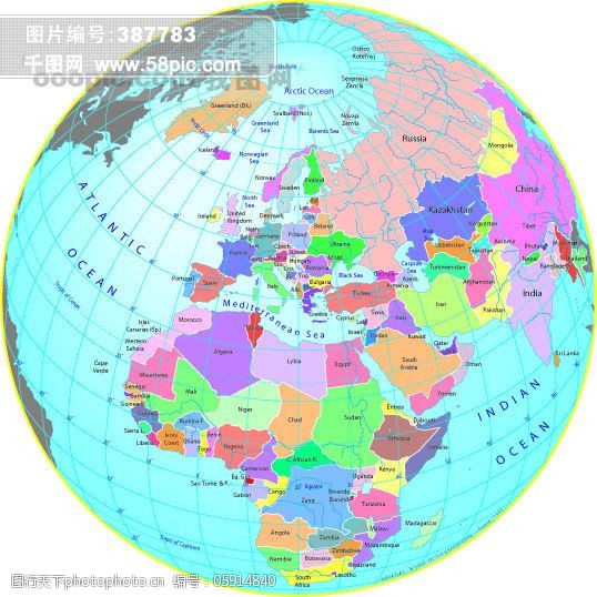 矢量世界地图ai格式