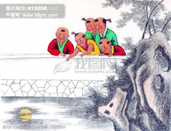 中华艺术绘画_古画_儿童游玩_嬉戏_中国古代绘画