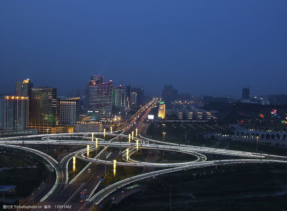 南宁市立交桥夜景图片