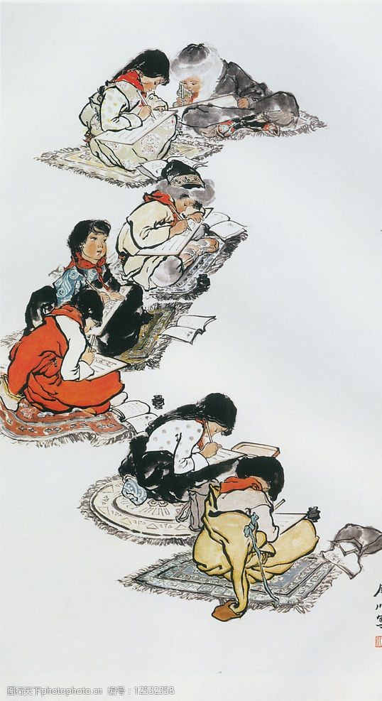 关键词:翻身农奴的儿女图 小孩子 儿童 文化艺术 绘画书法 设计图库