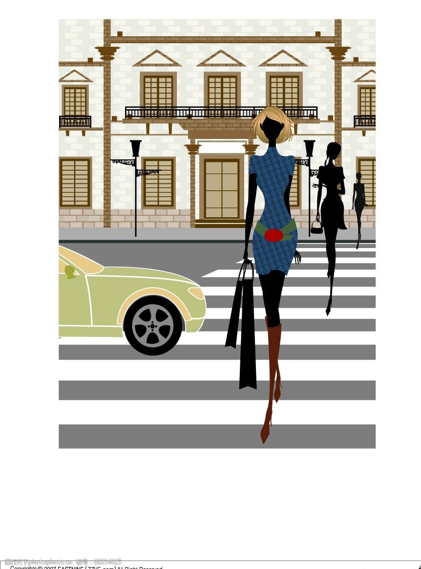 关键词:街头时尚女性 插画 时尚 女性 街头 矢量人物 ai 妇女女性