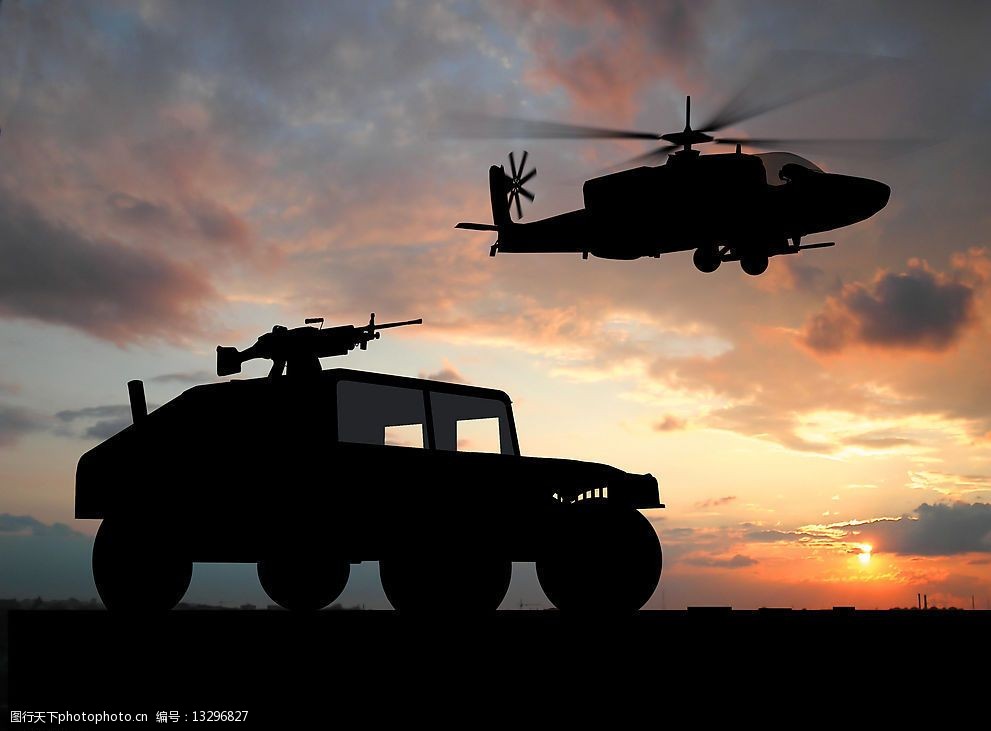 设计图库 现代科技 军事武器  关键词:军事射击高清图片素材 直升机