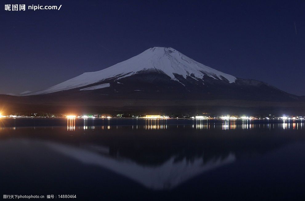山梨富士山夜景图片