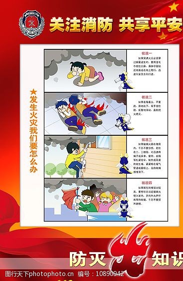 消防知识之一发生火灾我们要怎么办图片