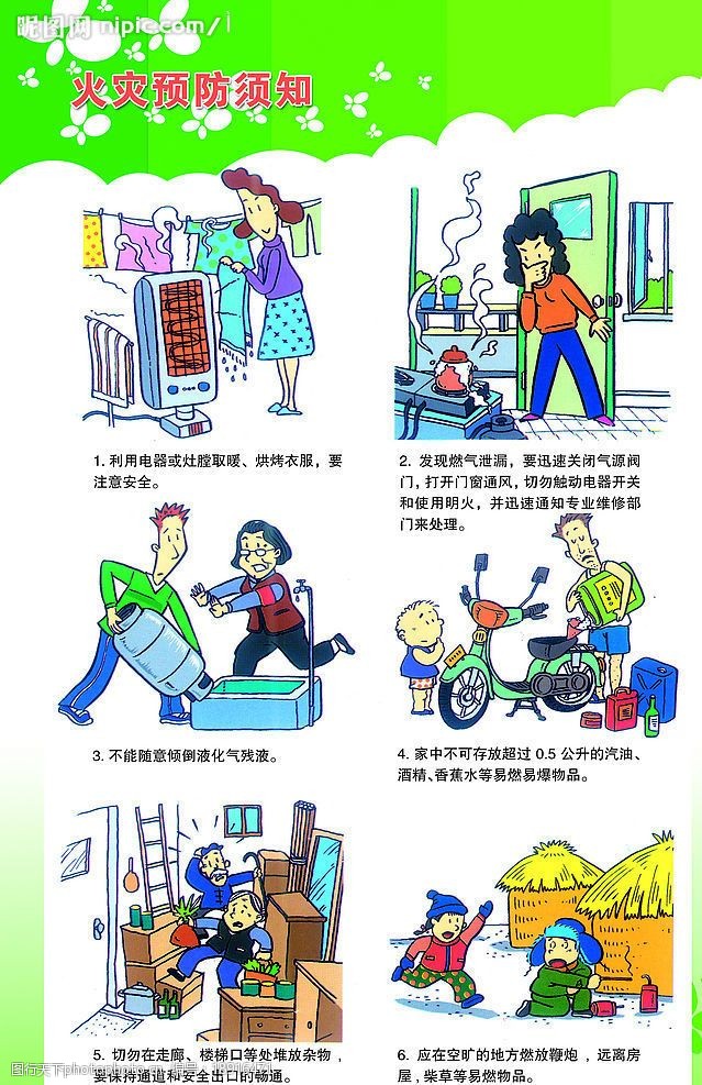 火灾预防须知图片