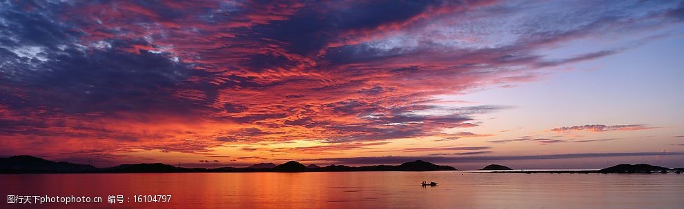 海面夕阳图片