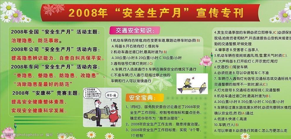 安全生产月板报图片