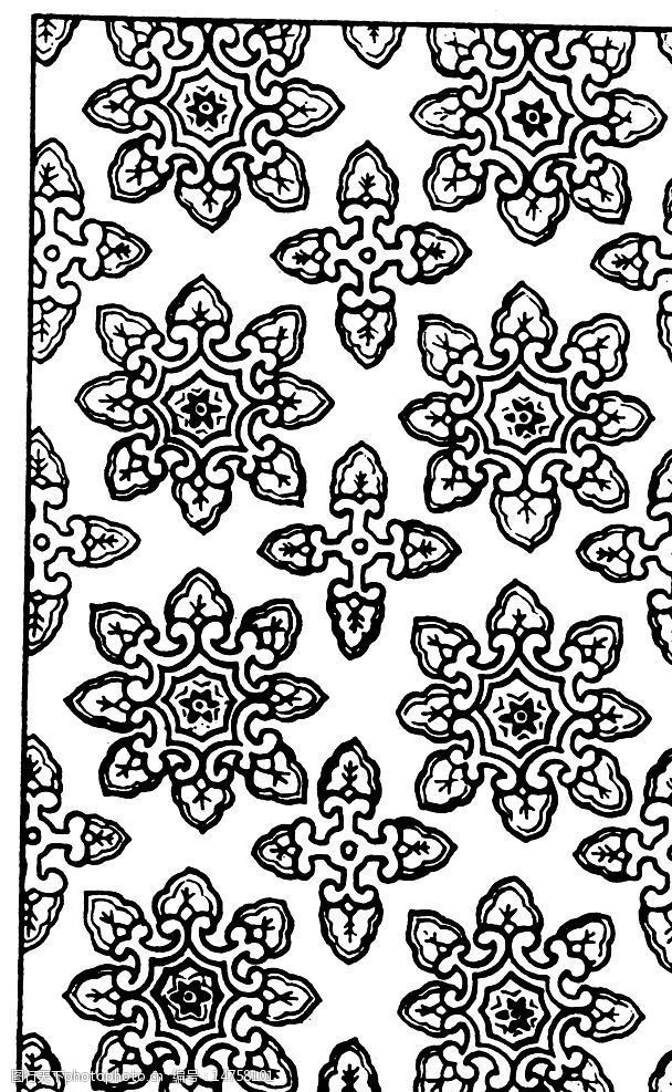 唐代素材 唐朝 古代 古典 图案 花边 底纹 黑白 底纹边框 花边花纹