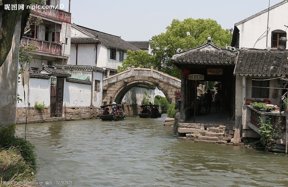 江南水乡锦溪图片