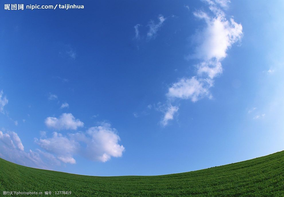 蓝天白云晴空美景图片