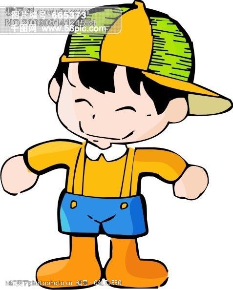 漫画小男生矢量图71