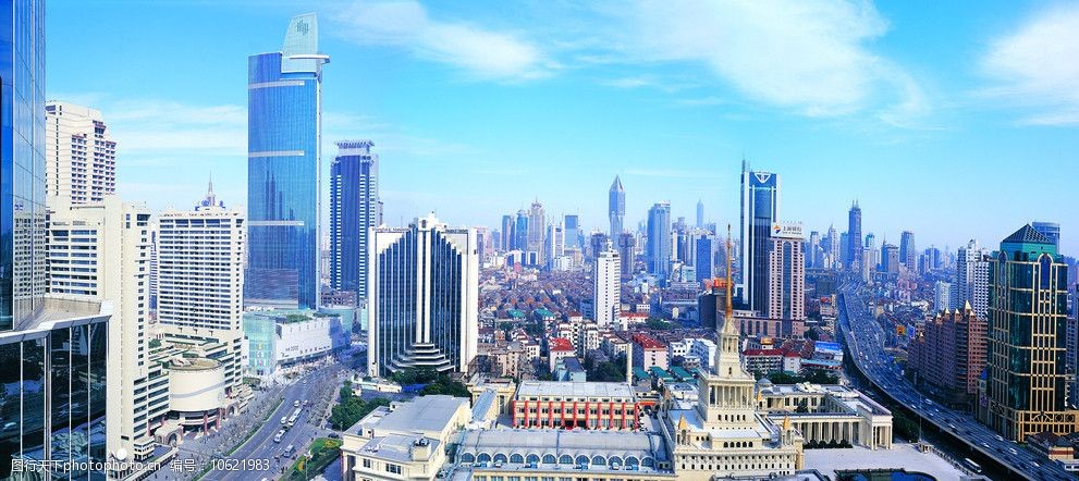 航拍城市鸟览图图片