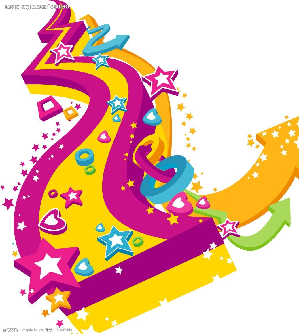 缤纷色彩动感箭头图片