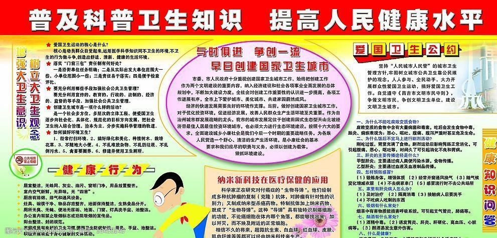 普及科普衛生知識提高人民健康水平圖片