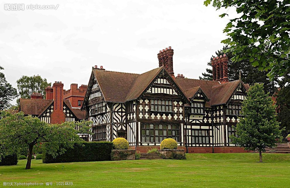 欧式楼房特写图片