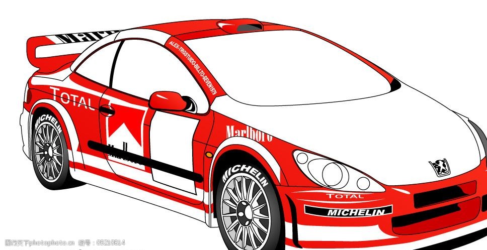 精美矢量赛车一款图片