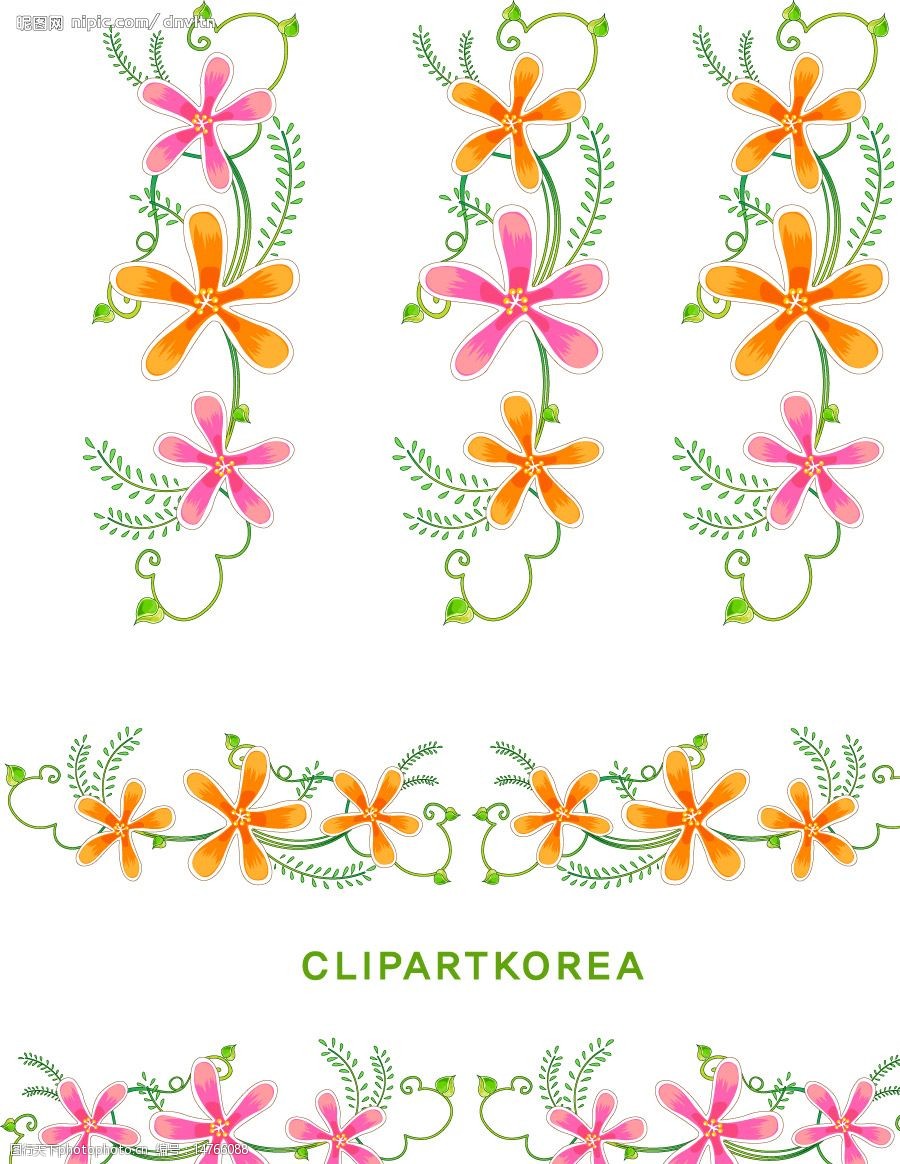 韩国矢量花纹图片