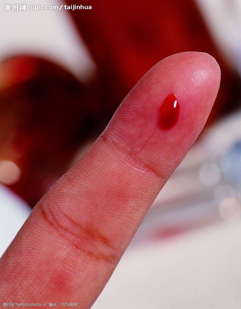 采血样手指图片