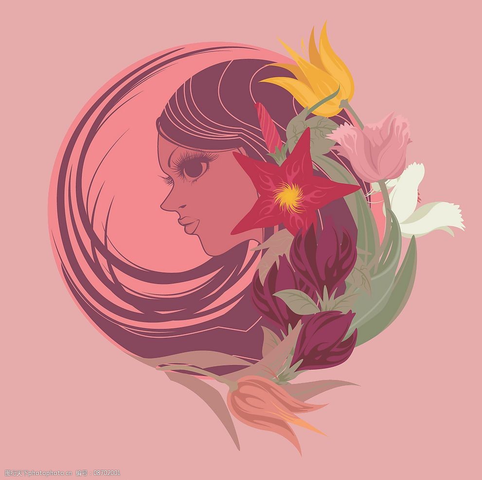 女孩头像图片图片-图行天下图库