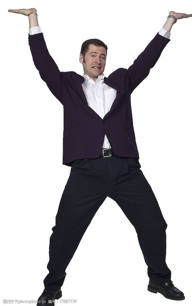 吃力的举着图片