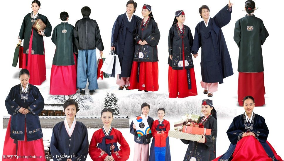 关键词:韩国传统美女 韩国美女 传统美女 礼仪 礼物 雪 喜庆 psd分层
