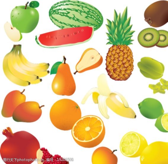 psd水果分层图片
