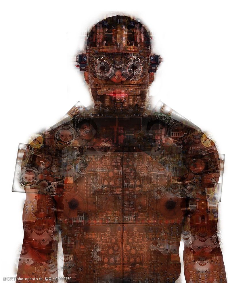 机器人抽象科技创意人物合成图片