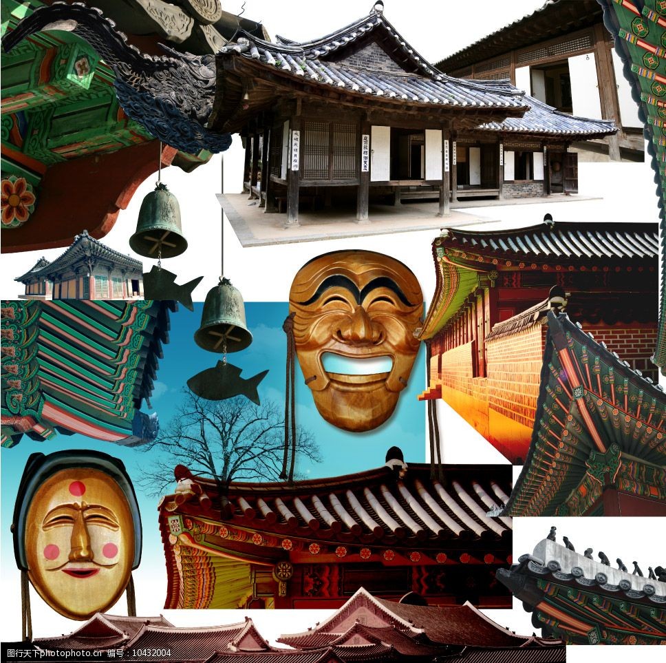 韩国传统建筑素材图片