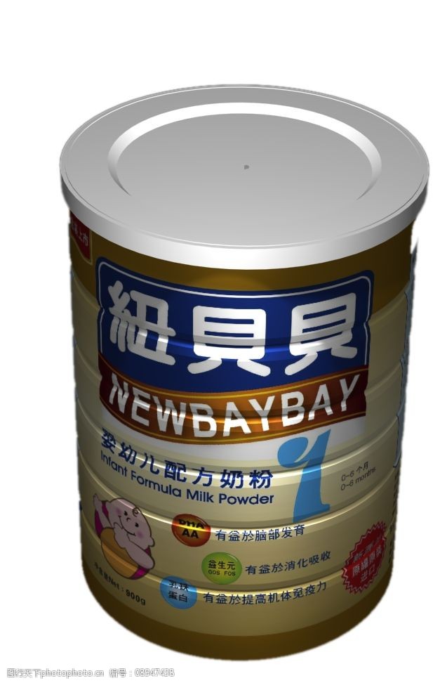 纽贝贝3d奶粉罐子俯视图图片