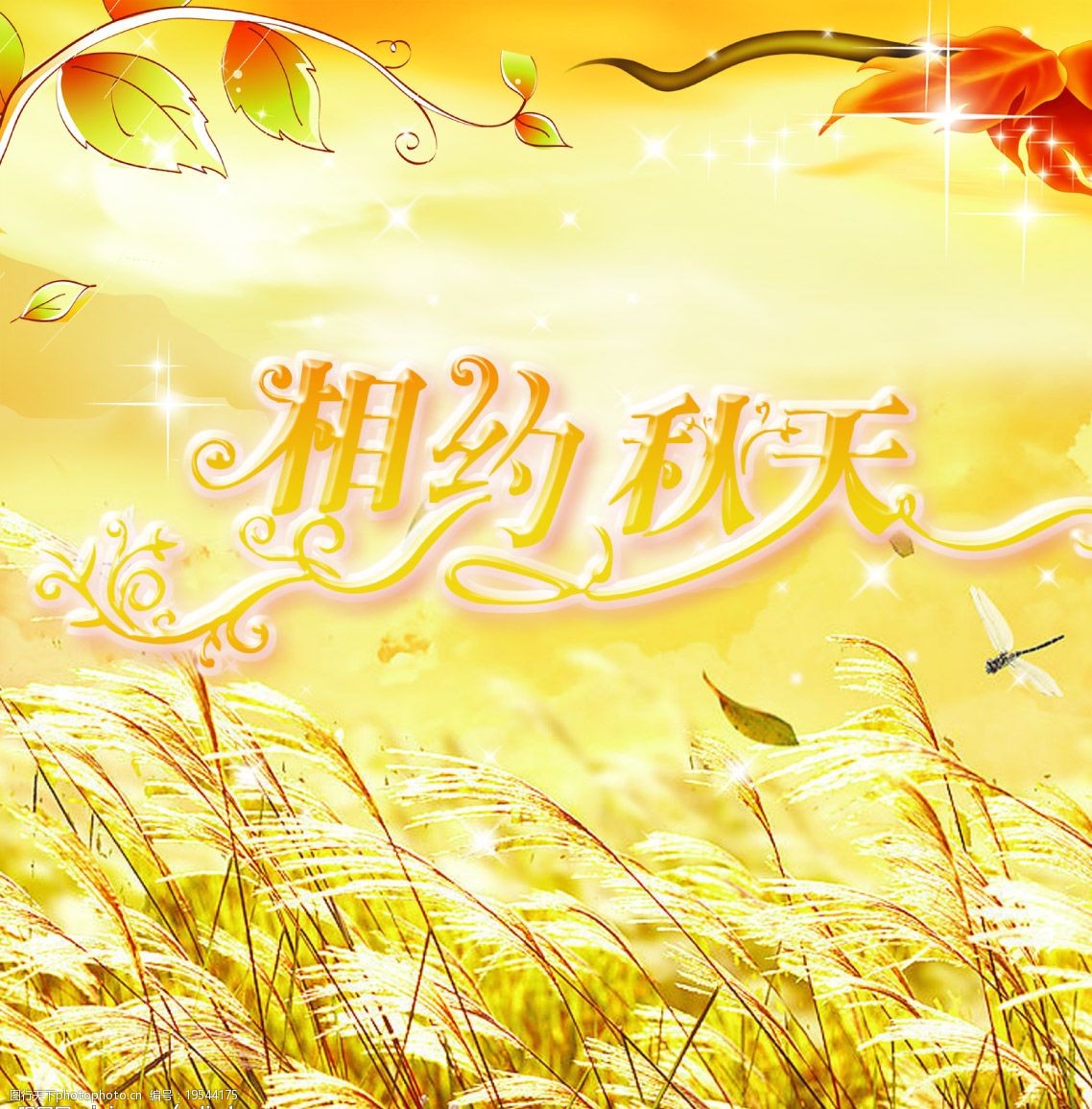 秋季海报相约秋天图片