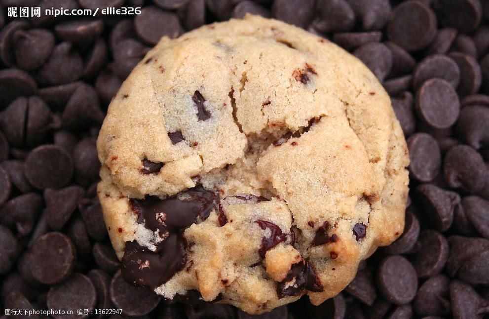 巧克力曲奇松饼巧克力一块图片