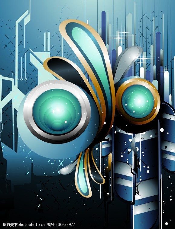 潮流高科技主题矢量素材