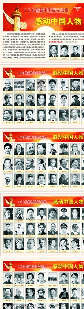 中国现代50个杰出人物图片